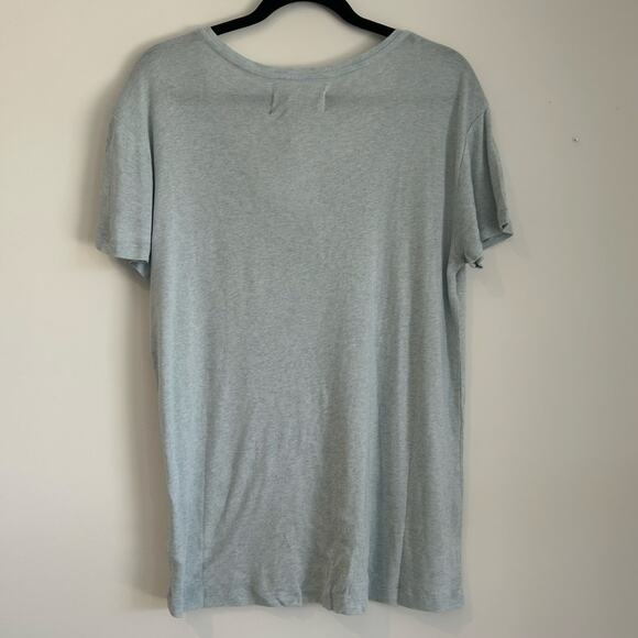 NWT Free People Sandrine Rose V-Neck T-Shirt – Light Blue/Gray – Women’s Medium - Picture 6 of 6